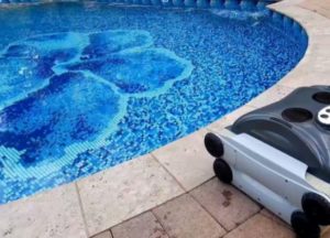 robotic vacuum doing pool maintenance